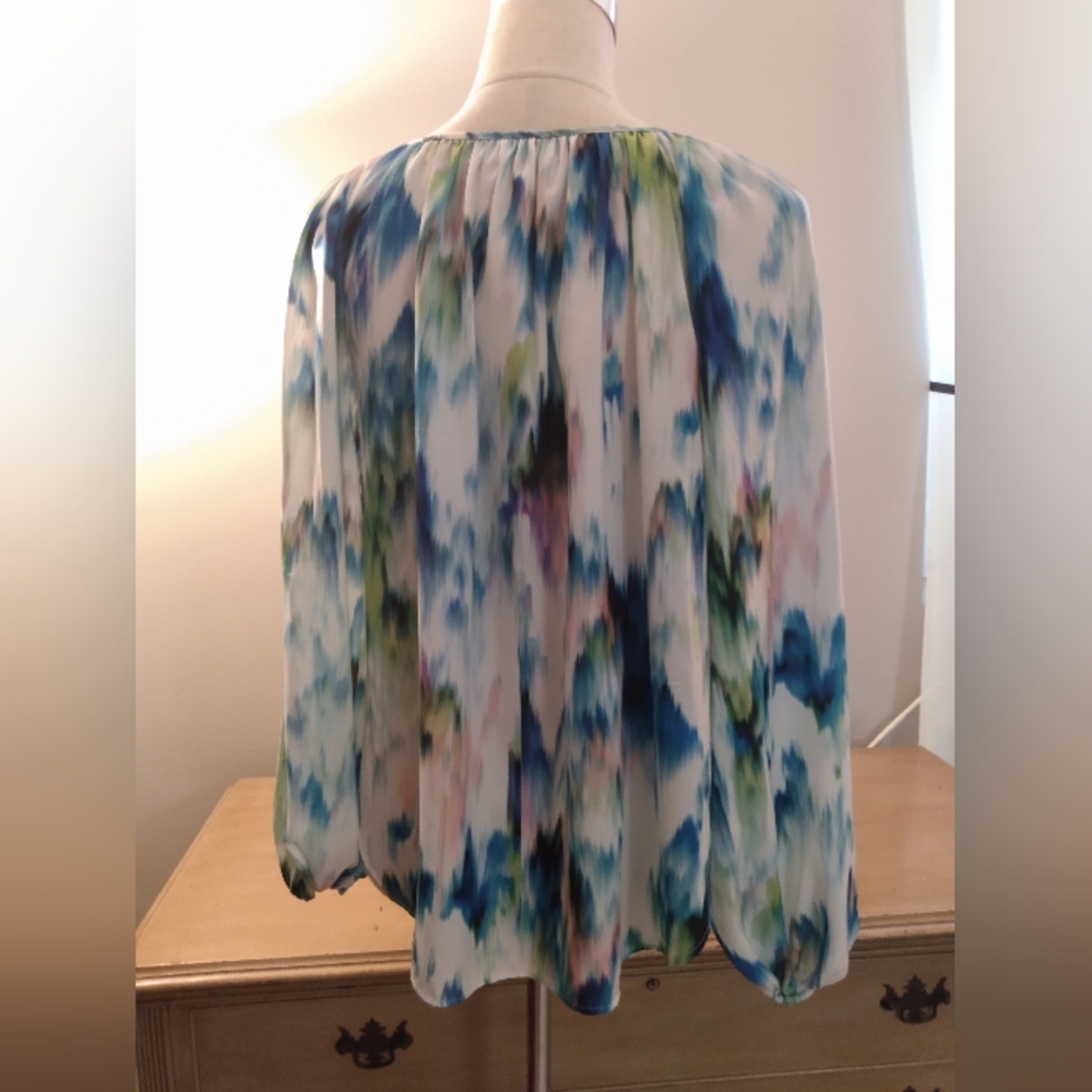 Jennifer Lopez MultiColor Oversized Balloon Sleeve Blouse, XS - Picture 2 of 6
